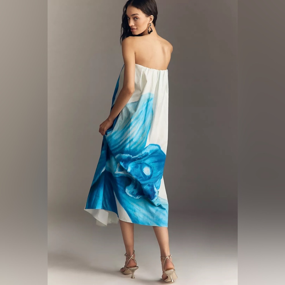 Significant Other Olea Maxi Dress in blue Floral Print Size 4 NWT - Picture 4 of 10